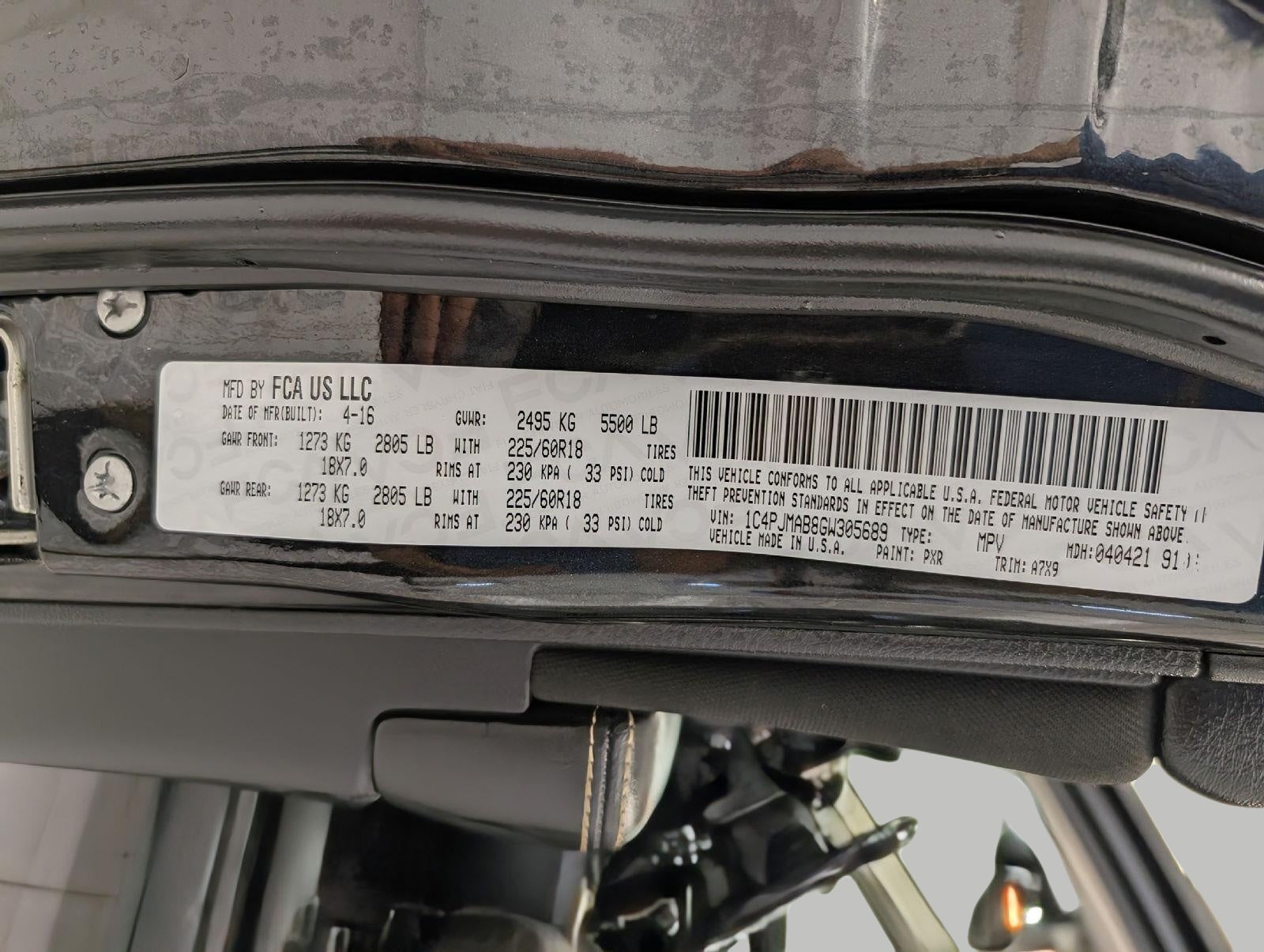 2016 Jeep Cherokee 4WD 4dr Altitude