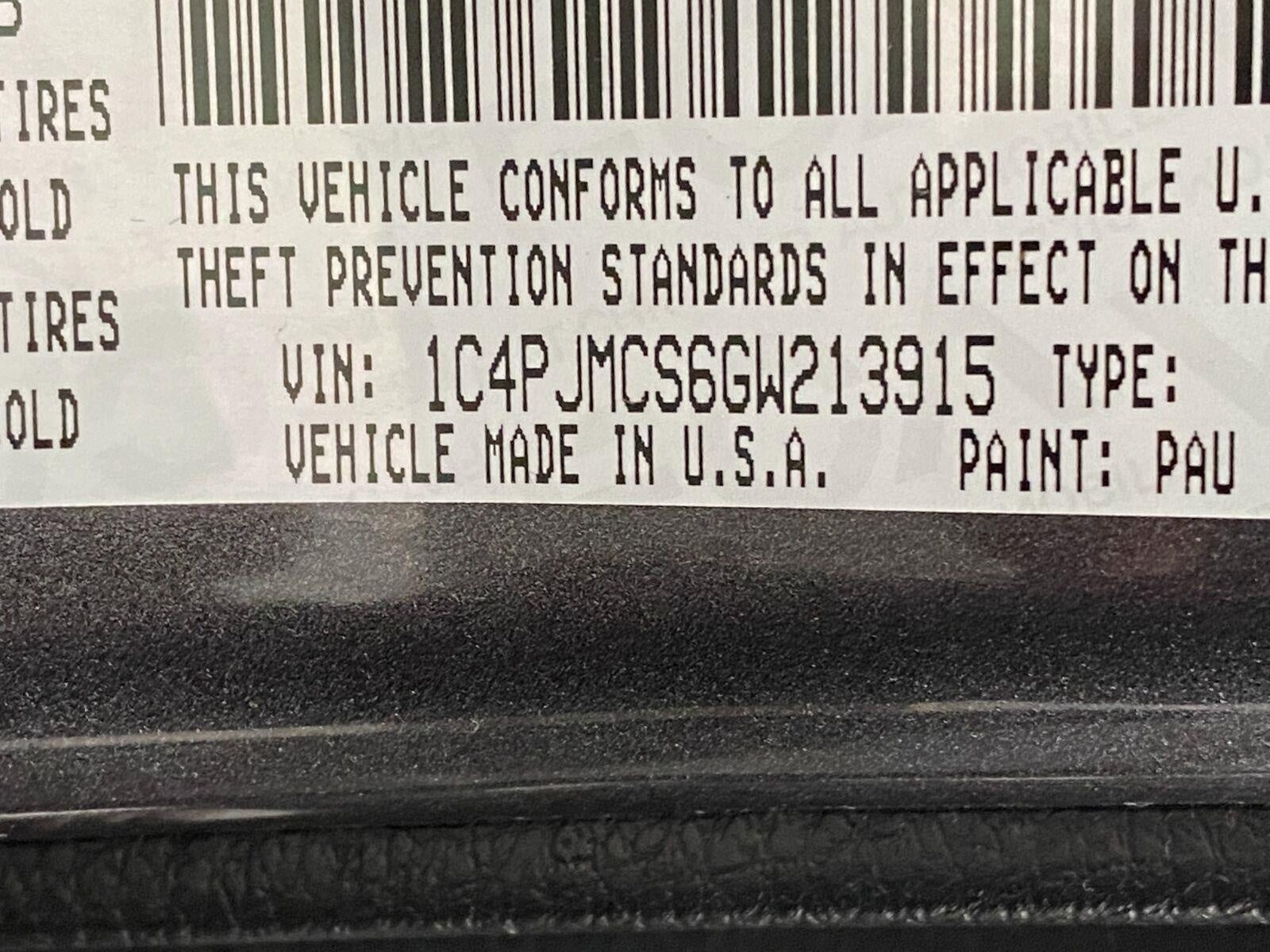 2016 Jeep Cherokee 4WD 4dr Altitude