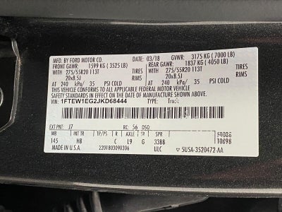 2018 Ford F-150 LARIAT
