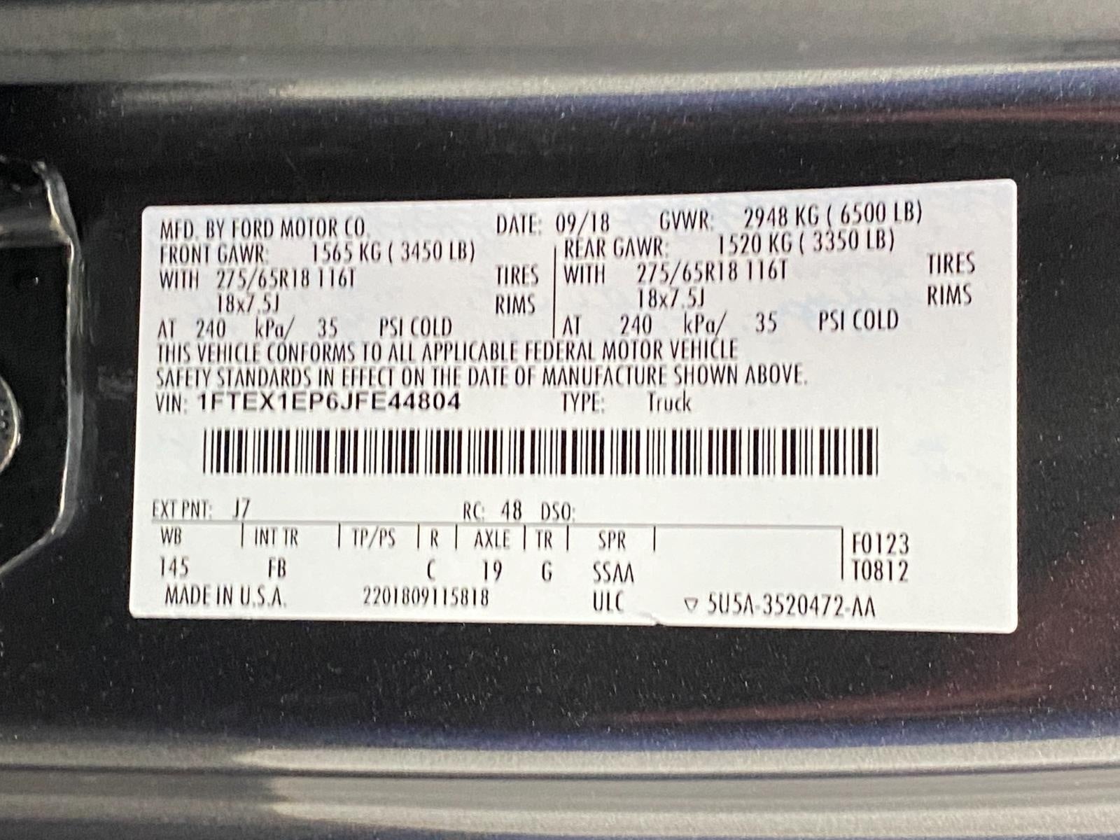 2018 Ford F-150 XL 4WD SuperCab 6.5' Box
