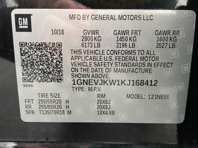 2019 Chevrolet Traverse AWD 4dr High Country w/2LZ
