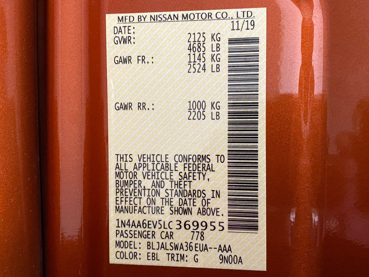 2020 Nissan Maxima SR 3.5L