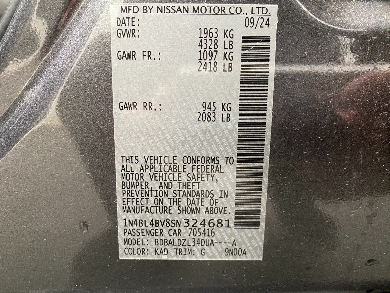 2025 Nissan Altima S FWD