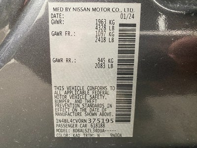 2024 Nissan Altima 2.5 SR Sedan