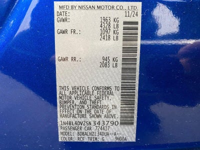 2025 Nissan Altima SV FWD