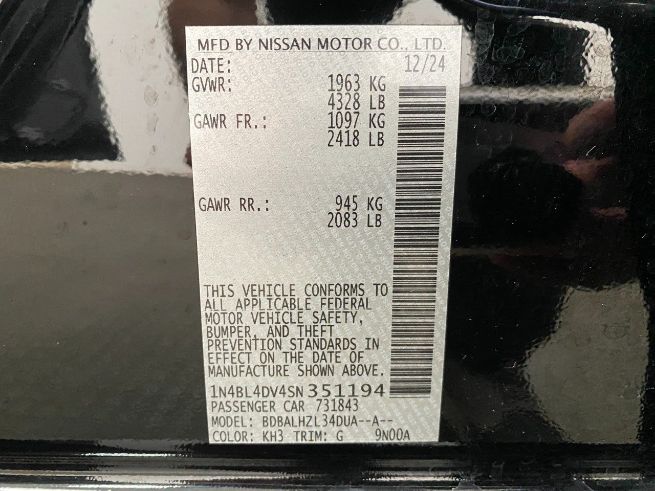 2025 Nissan Altima SV FWD