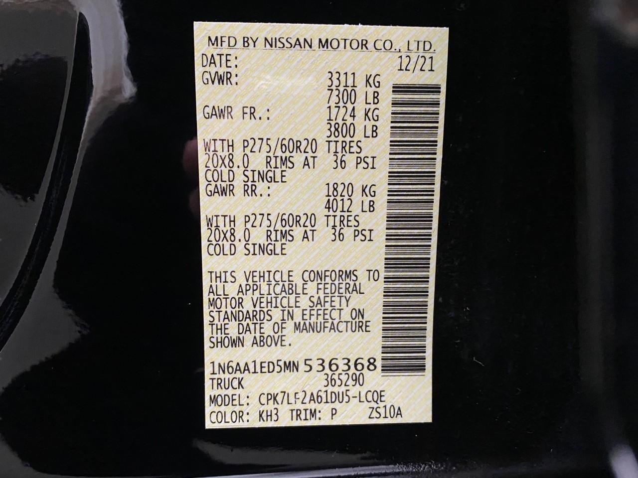 2021 Nissan Titan 4x4 Crew Cab Platinum Reserve