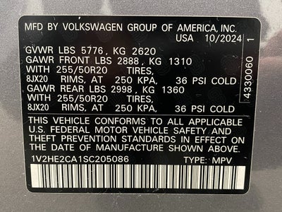 2025 Volkswagen Atlas Cross Sport 2.0T SE w/Technology 4MOTION