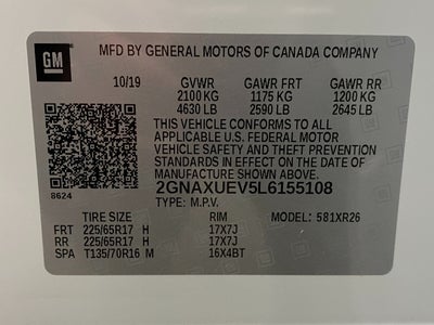 2020 Chevrolet Equinox AWD 4dr LT w/1LT