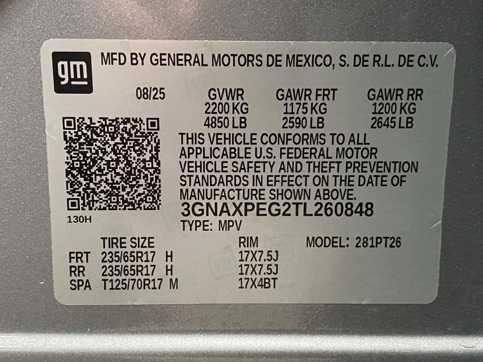 2026 Chevrolet Equinox AWD 4dr LT w/2LT