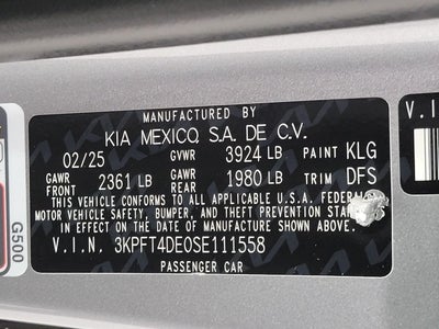 2025 Kia K4 LXS FWD