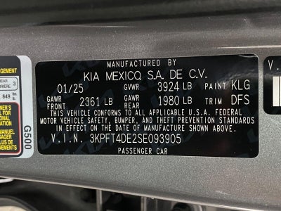 2025 Kia K4 LXS FWD