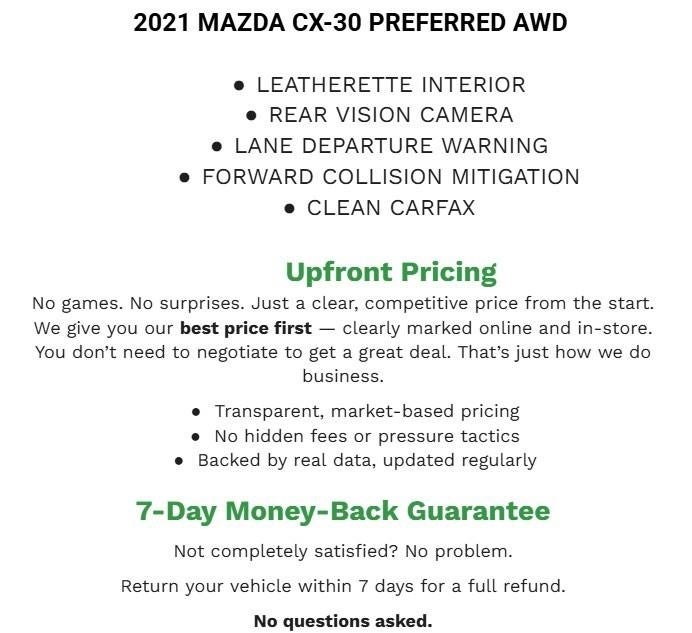 2021 Mazda Mazda CX-30 Preferred AWD