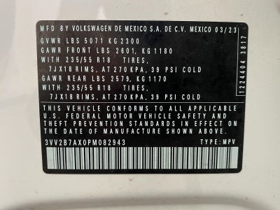 2023 Volkswagen Tiguan 2.0T SE 4MOTION