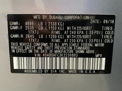 2019 Subaru Outback 2.5i Premium