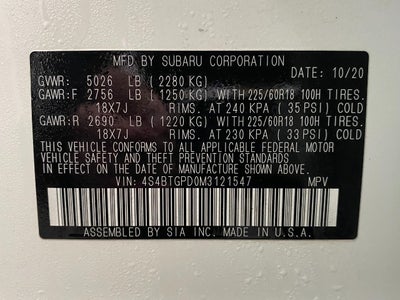 2021 Subaru Outback Touring XT CVT