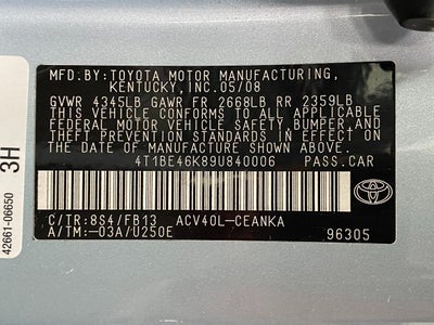 2009 Toyota Camry 4dr Sdn I4 Auto LE