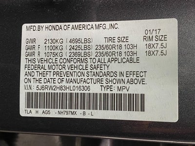 2017 Honda CR-V EX-L AWD