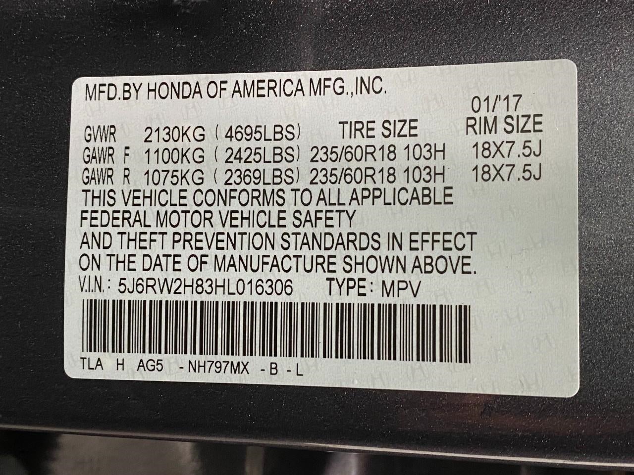 2017 Honda CR-V EX-L AWD