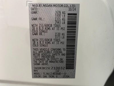 2025 Nissan Pathfinder SV 4WD