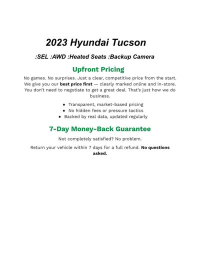 2023 Hyundai TUCSON SEL AWD