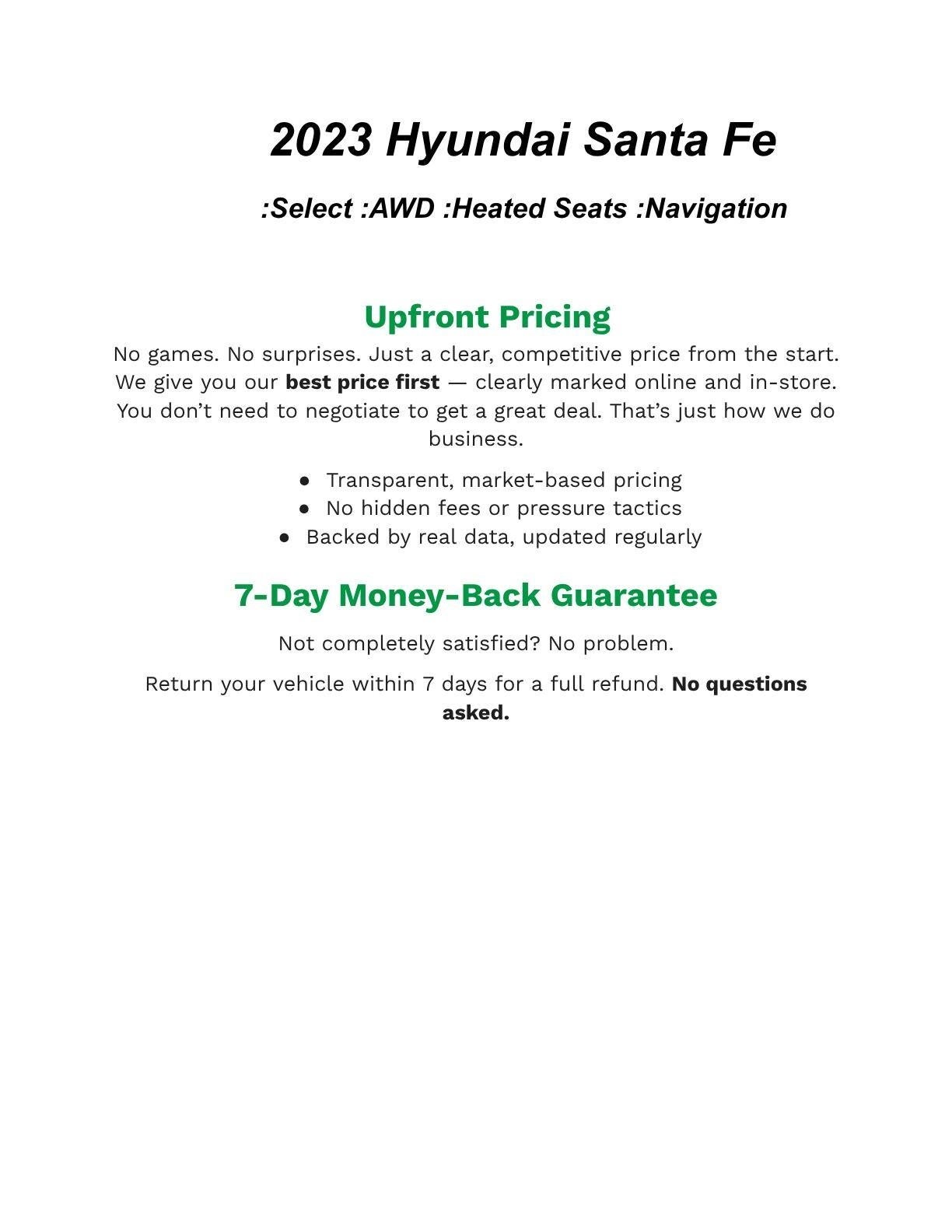 2023 Hyundai SANTA FE SEL AWD