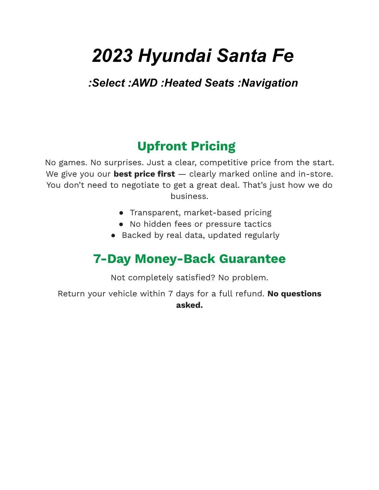 2023 Hyundai SANTA FE SEL AWD