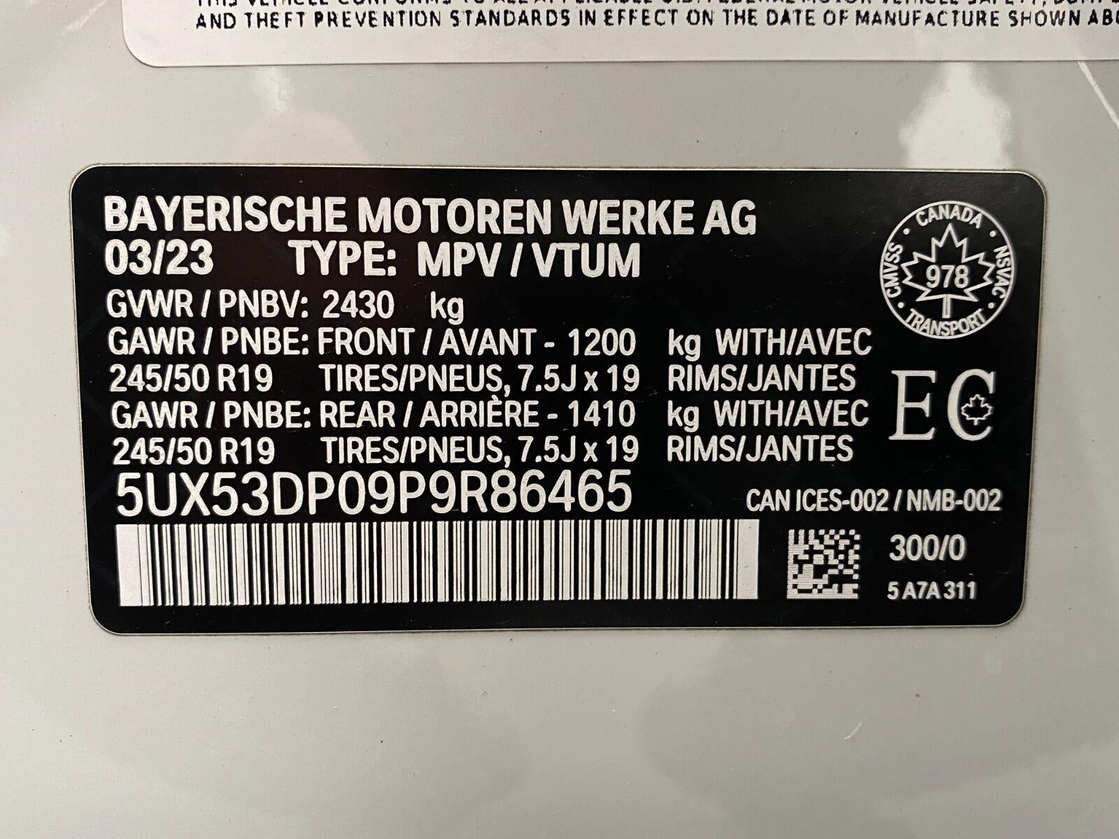 2023 BMW X3 xDrive30i Sports Activity Vehicle