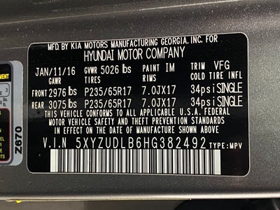 2017 Hyundai SANTA FE SPORT 2.4L Auto AWD