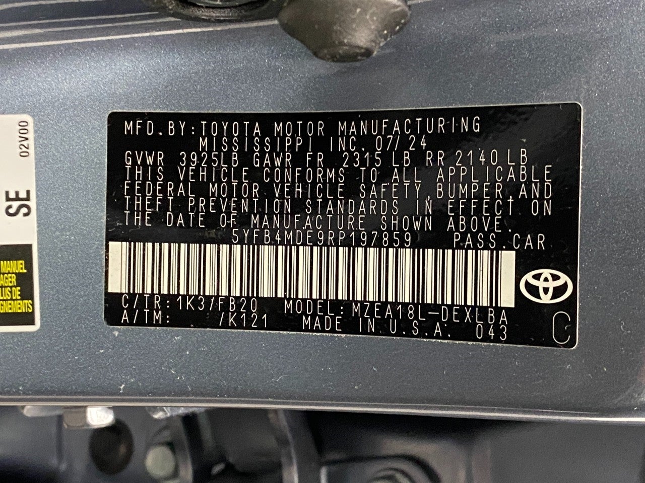 2024 Toyota Corolla LE CVT