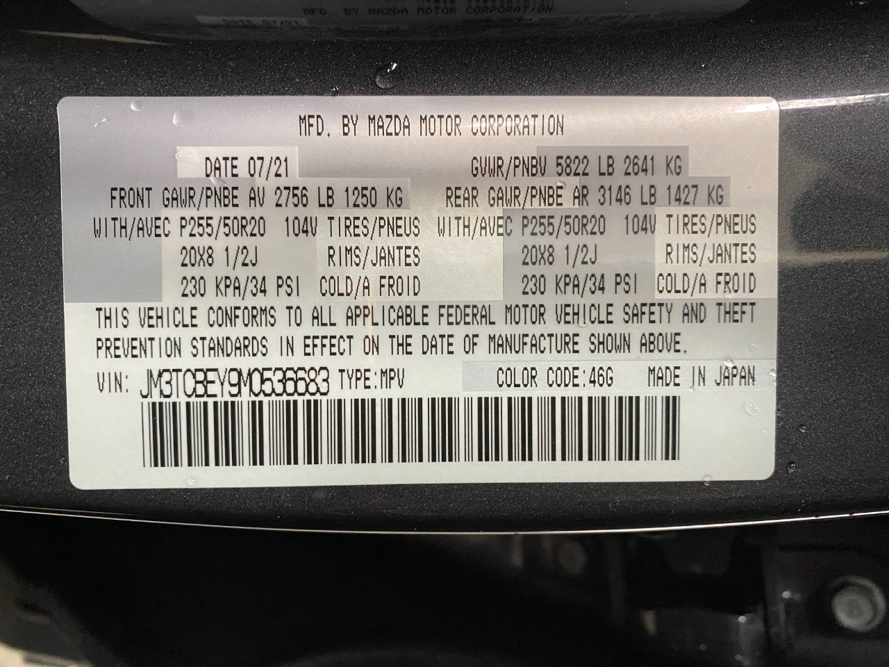 2021 Mazda Mazda CX-9 Signature AWD