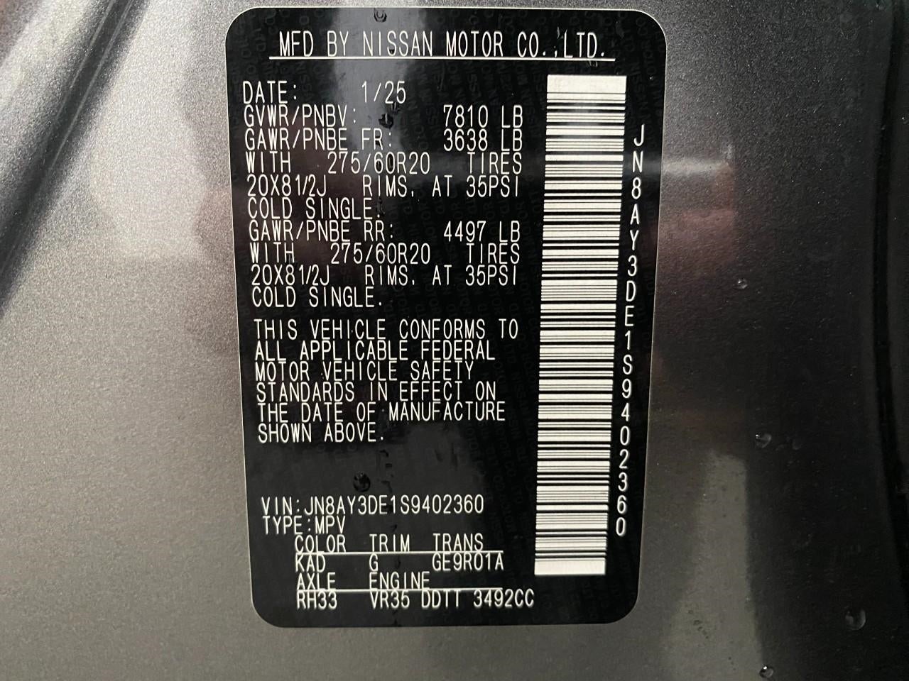 2025 Nissan Armada 4x4 PRO-4X