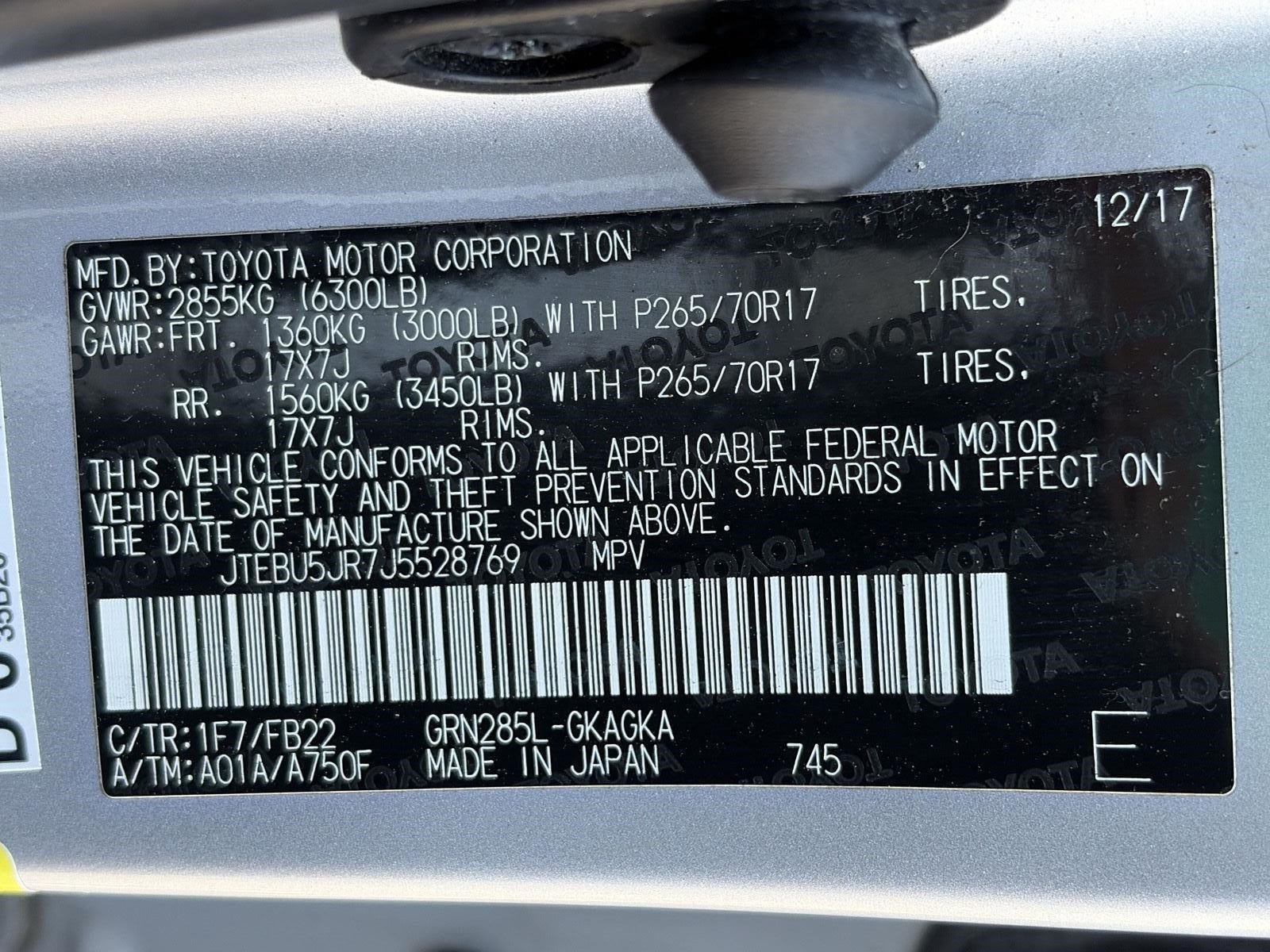 2018 Toyota 4Runner SR5 4WD