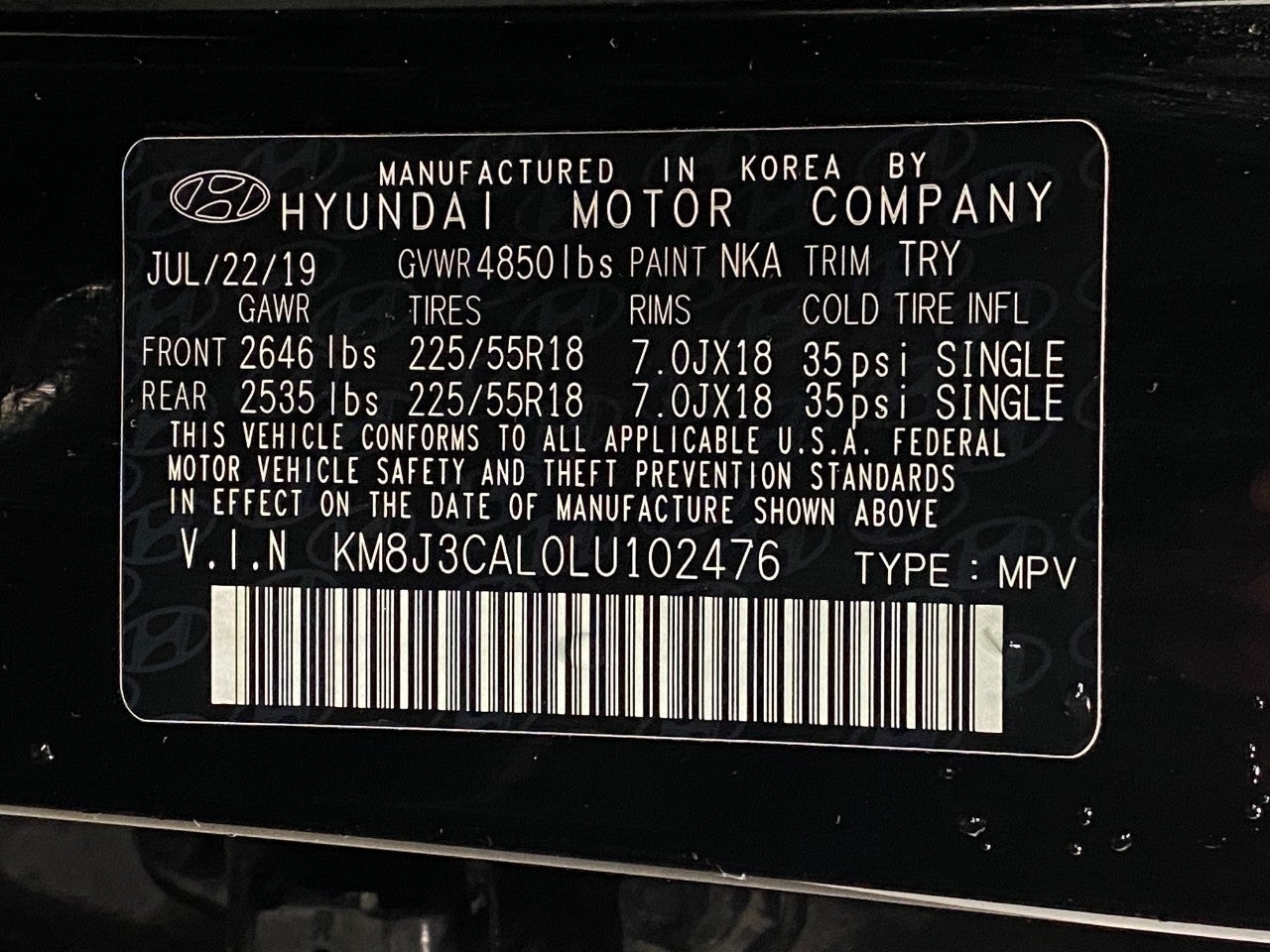 2020 Hyundai TUCSON SEL AWD