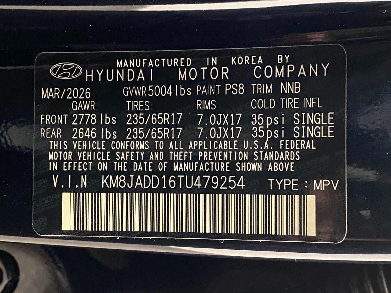 2026 Hyundai TUCSON HYBRID Blue