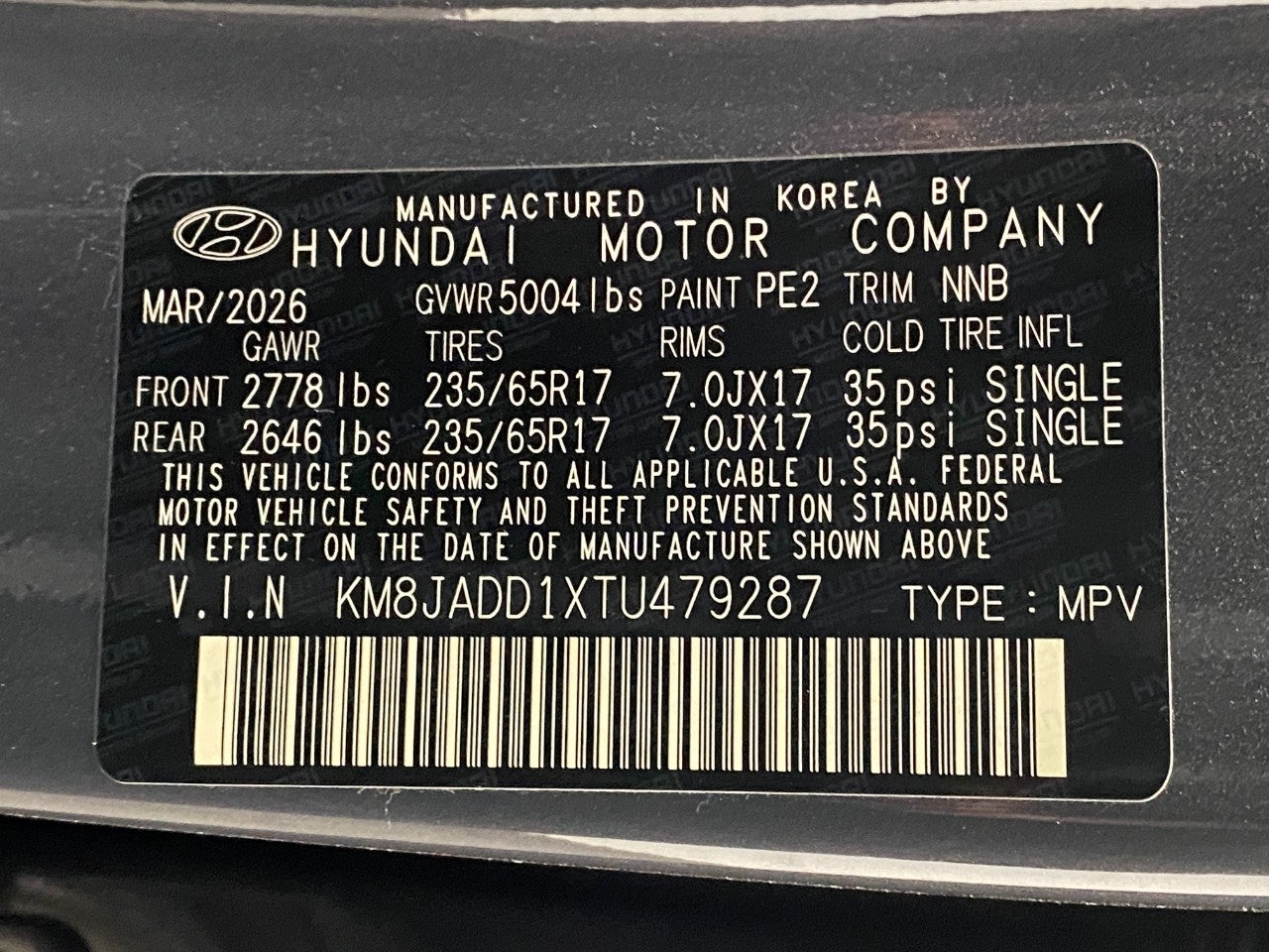 2026 Hyundai TUCSON HYBRID Blue