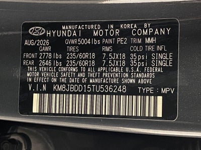 2026 Hyundai TUCSON HYBRID SEL Convenience