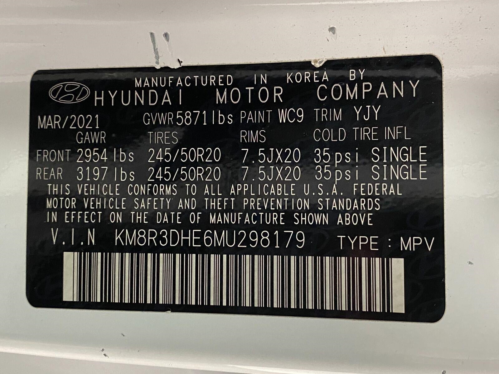2021 Hyundai PALISADE SEL AWD