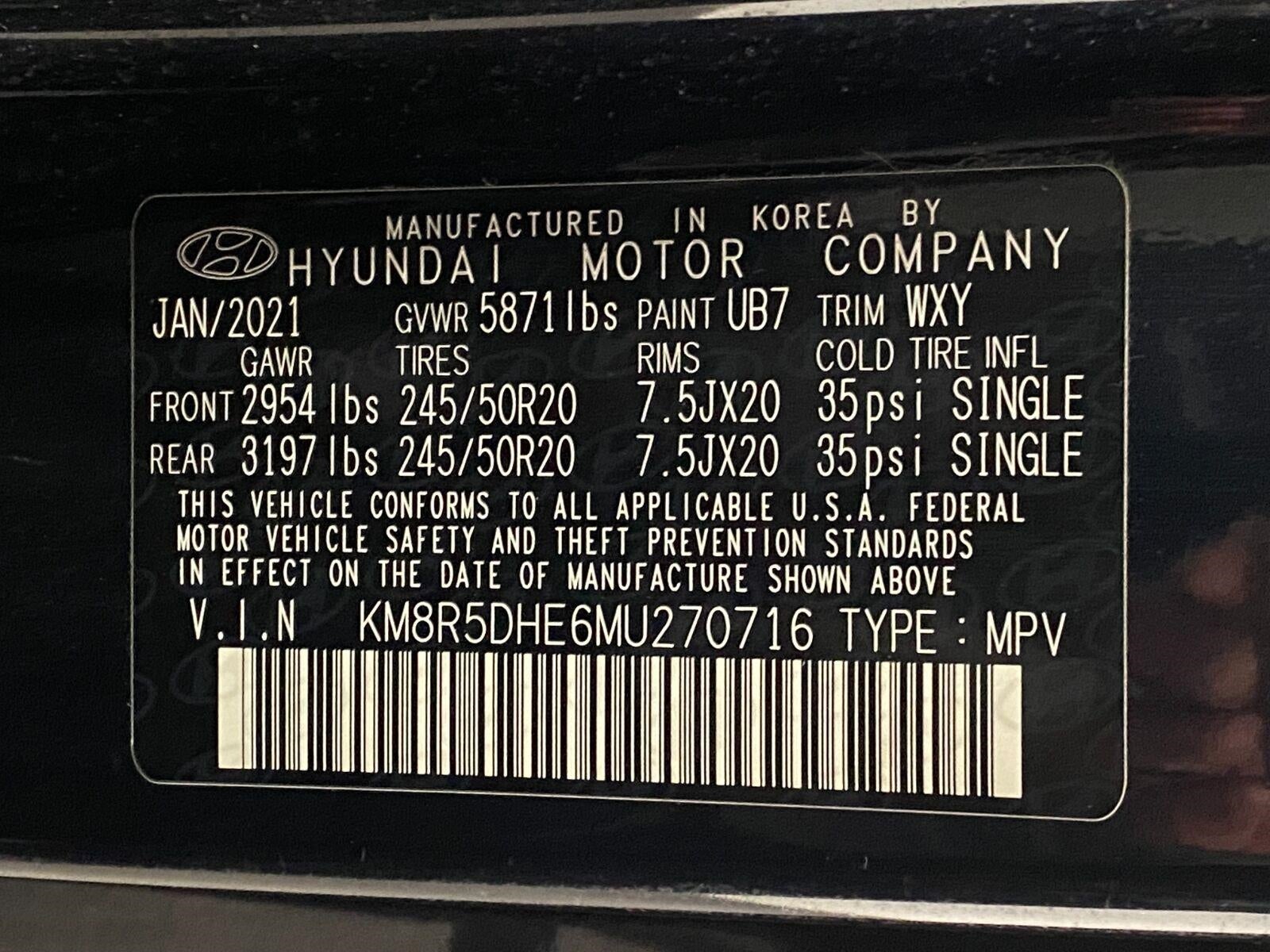 2021 Hyundai PALISADE Limited AWD