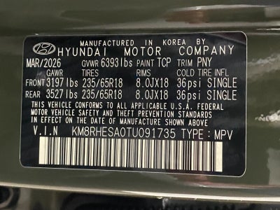 2026 Hyundai PALISADE HYBRID SEL Premium 7P