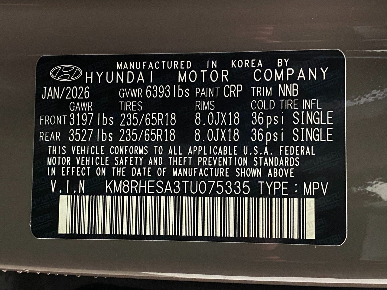 2026 Hyundai PALISADE HYBRID SEL Premium 7P