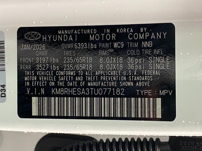 2026 Hyundai PALISADE HYBRID SEL Premium 7P
