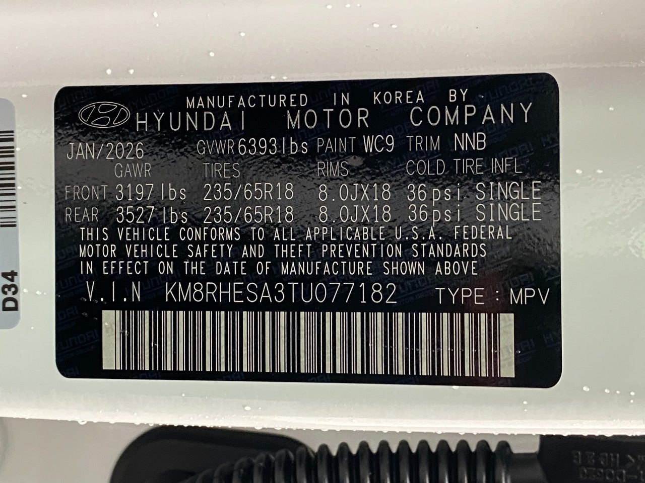 2026 Hyundai PALISADE HYBRID SEL Premium 7P