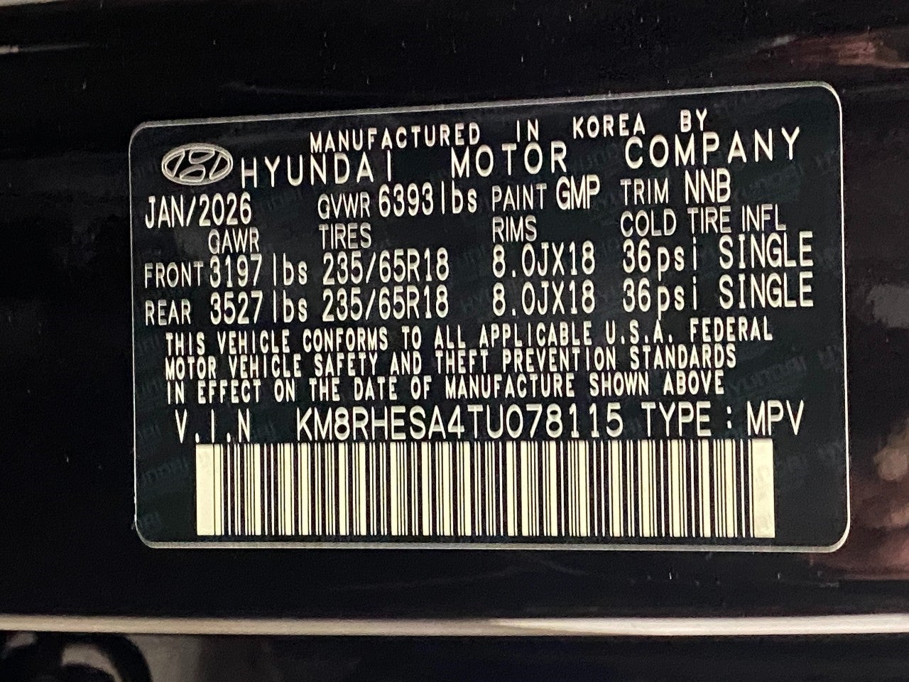 2026 Hyundai PALISADE HYBRID SEL Premium 7P