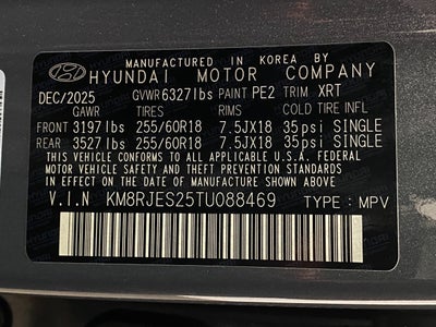 2026 Hyundai PALISADE XRT Pro