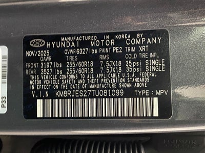 2026 Hyundai PALISADE XRT Pro