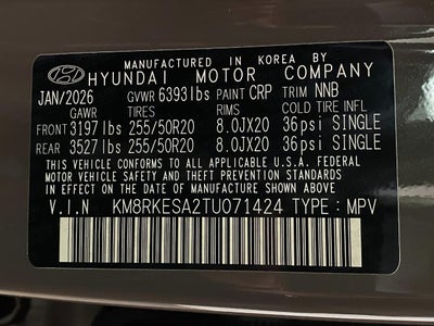 2026 Hyundai PALISADE HYBRID Limited