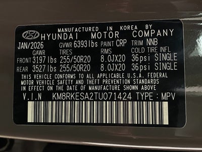 2026 Hyundai PALISADE HYBRID Limited