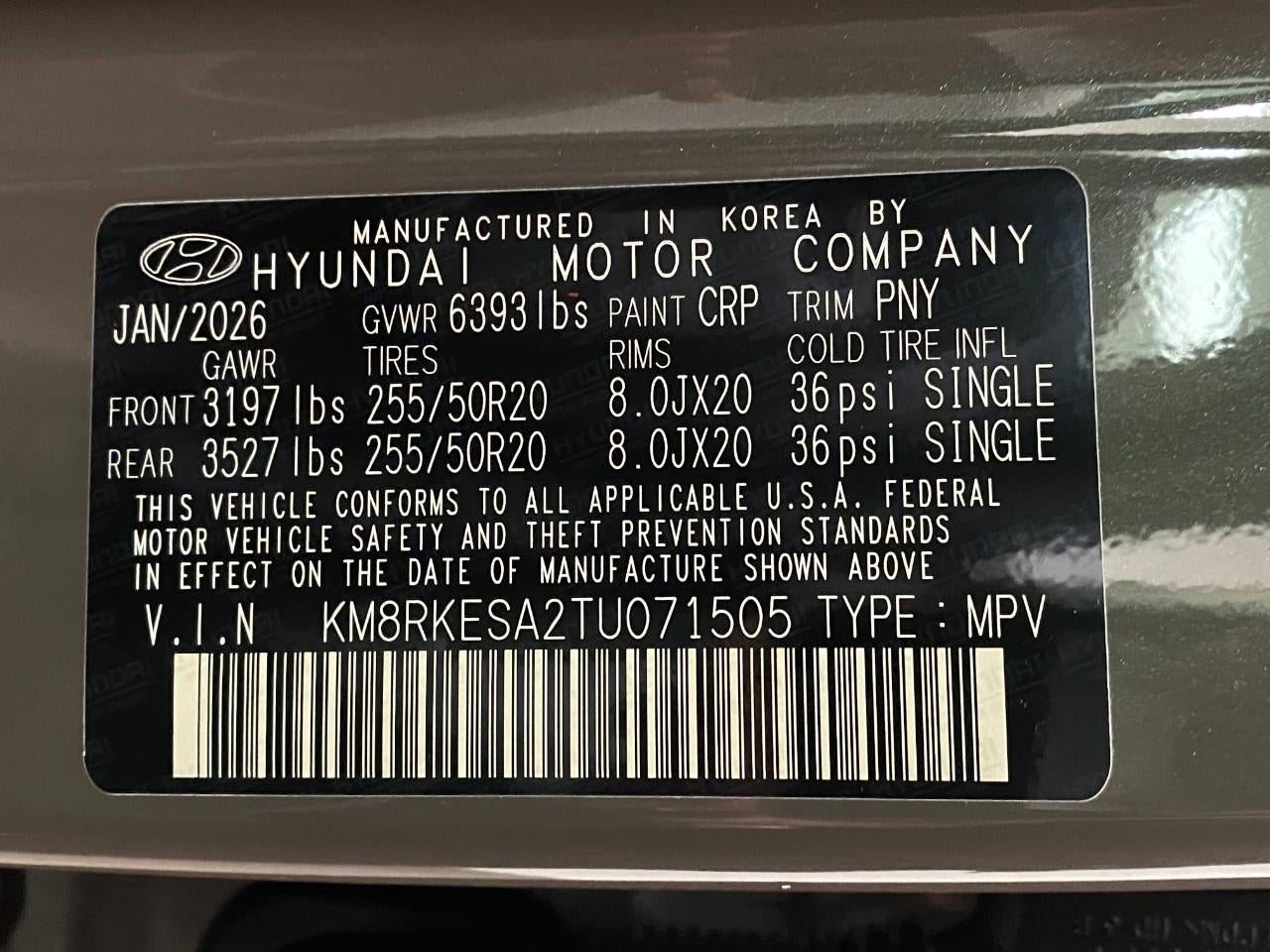 2026 Hyundai PALISADE HYBRID Limited