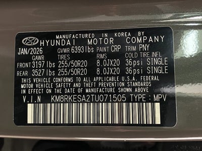 2026 Hyundai PALISADE HYBRID Limited